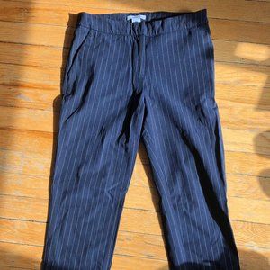 H&M dark blue and white pin stripe trouser pants, US women's size 2